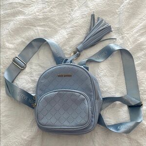 Steve Madden Blue Compact Backpack with Adjustable Straps
